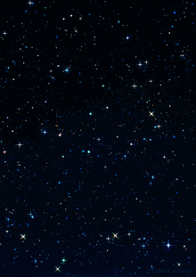 a night sky filled with lots of stars and the words maximum works below it
