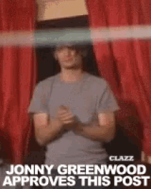 Radiohead Jonny Greenwood GIF - Radiohead Jonny Greenwood Clap GIFs