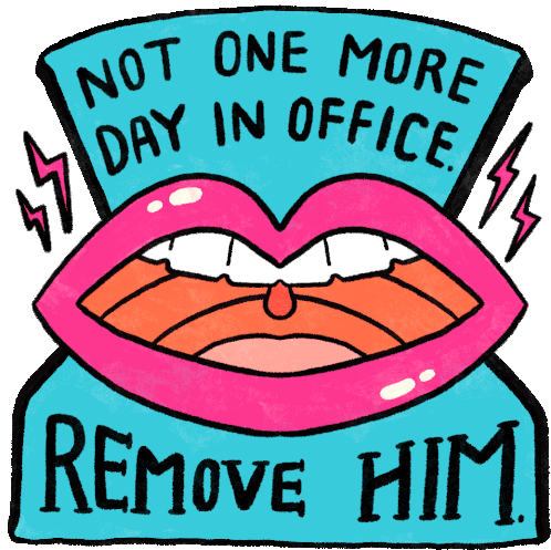 Not One More Day In Office Remove Him Sticker - Not One More Day In Office Remove Him Impeach Trump Stickers