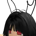 a close up of a person 's head with bunny ears