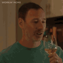 Drinking Wine Nathan GIF - Drinking Wine Nathan Workin Moms GIFs