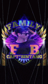 a picture of a man with the words family fb capt bintang