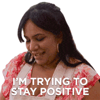 Im Trying To Stay Positive Marian Castelino Sticker - Im Trying To Stay Positive Marian Castelino The Great Canadian Baking Show Stickers