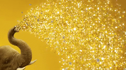 Elephant Gold GIF - Elephant Gold Spray - Discover & Share GIFs