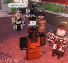 a group of people are playing a video game and one of them is named teddy terror
