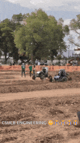 a picture of a dirt track with the words csulb engineering in the upper right corner