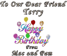 Hbd To Our Dear Friend Terry GIF - Hbd To Our Dear Friend Terry Sparkle GIFs
