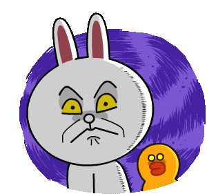 Line Characters Cony Sticker - Line Characters Cony Frowning Stickers