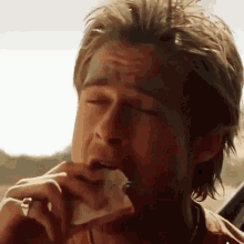 Brad Pitt Eating Food GIF