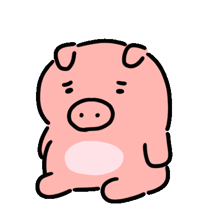 Pink Piggy.Piglet Sticker - Pink Piggy.Piglet Tired Stickers