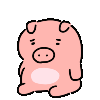 a cartoon pig with the words " i 'm tired " below it