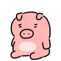 a cartoon pig with the words " i 'm tired " below it
