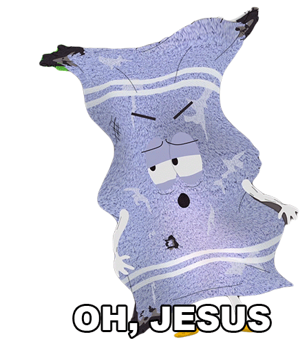 Oh Jesus Towelie Sticker - Oh Jesus Towelie South Park Stickers