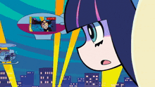a cartoon character is looking at a screen with the word like on it