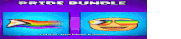 a pride bundle includes a rainbow flag and a rainbow smiley face