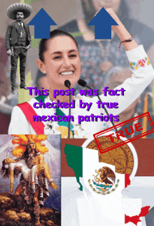 a poster that says this post was fact checked by true mexican patriots is displayed