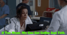 Greys Anatomy Carina Deluca GIF - Greys Anatomy Carina Deluca If You Want We Can Get A Coffee And Talk GIFs