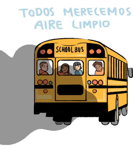 We All Deserve Clean Air School Bus Sticker - We All Deserve Clean Air School Bus Kids Stickers
