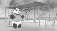 Cool Panda GIF - Cool Panda Skippingrope GIFs