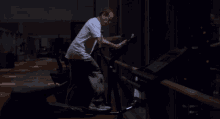 Working Out Elliptical GIF