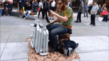 Fancy With Flipflops (And Pvc Pipes) GIF - Drums Make Shift Music GIFs