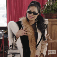 Overdressed For The Occasion Real Housewives Of Salt Lake City GIF - Overdressed For The Occasion Real Housewives Of Salt Lake City Fur Coat GIFs