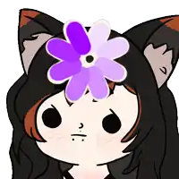 a drawing of a girl with a flower in her hair