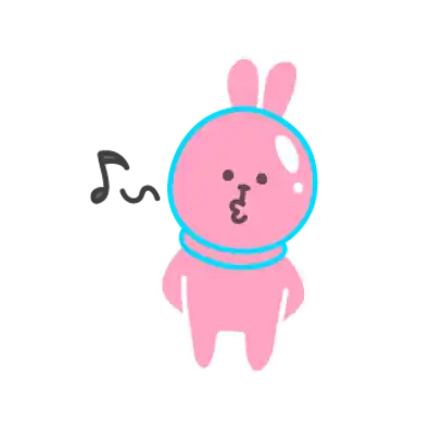Pink Rabbit Sticker - Pink Rabbit Music Stickers