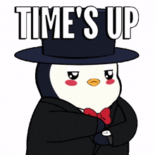 time waiting penguin now clock