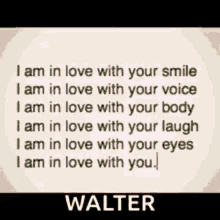 Walter I Love You GIF - Walter I Love You Love You GIFs