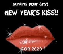 New Years Kiss Sending Your First New Years Kiss GIF