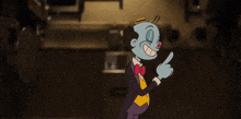a cartoon character giving a thumbs up with a pig nose
