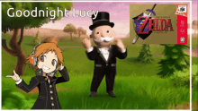 Goodnight Lucy Persona Q GIF - Goodnight Lucy Persona Q Monopoly Man Fortnite GIFs