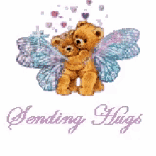 Bears Sending Hugs GIF - Bears Sending Hugs Butterfly Wings GIFs