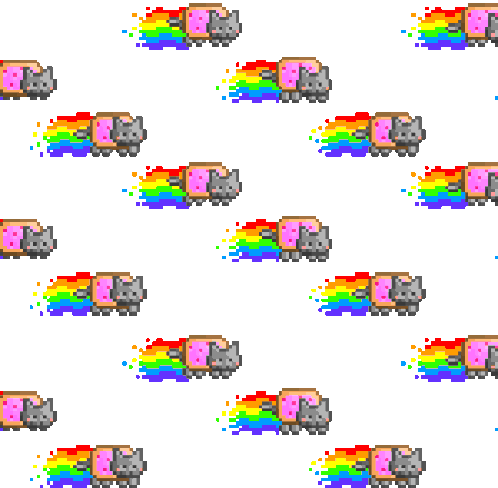 Nyan Cat Poptart Cat Sticker - Nyan Cat Poptart Cat Rainbow Stickers