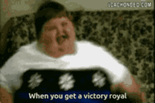 kid fat excited happy victory royal