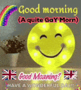 a good morning greeting with a smiley face