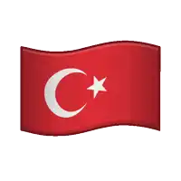 a red flag with a crescent moon and a star on it