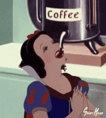Coffee Snow White GIF - Coffee Snow White Drinking GIFs
