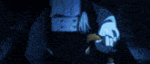 a person is standing in the dark with a glowing light coming out of their feet