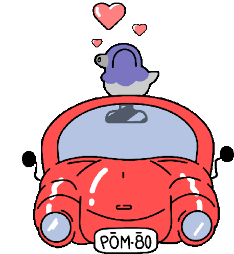 Pigeon In Love With A Car Sticker - Bro Pigeon Google Stickers