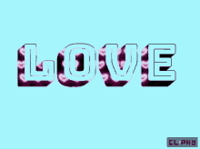 a blue background with the word love written on it
