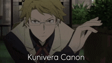 a picture of a man with the name kunivera canon