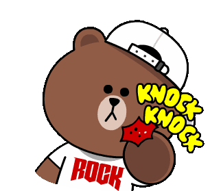 Hey Knock Knock Sticker - Hey Knock Knock Brown Stickers