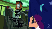 a cartoon of a man taking a picture of a cartoon character with a watermark that says comedy central