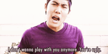 Reliving Elementary School GIF - Ryan Higa Dont Wanna Play With You Anymore Ugly GIFs