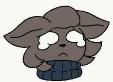 furry sweater weather cry ears down white eyes