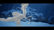 a squid is swimming in the water in a video game .