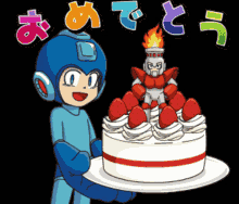 Fire Man Mega Man GIF - Fire Man Mega Man Happy Birthday GIFs