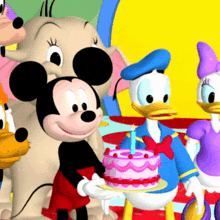 Happy Birsday Mickey Mouse GIF - Happy Birsday Mickey Mouse Birsday Cake GIFs